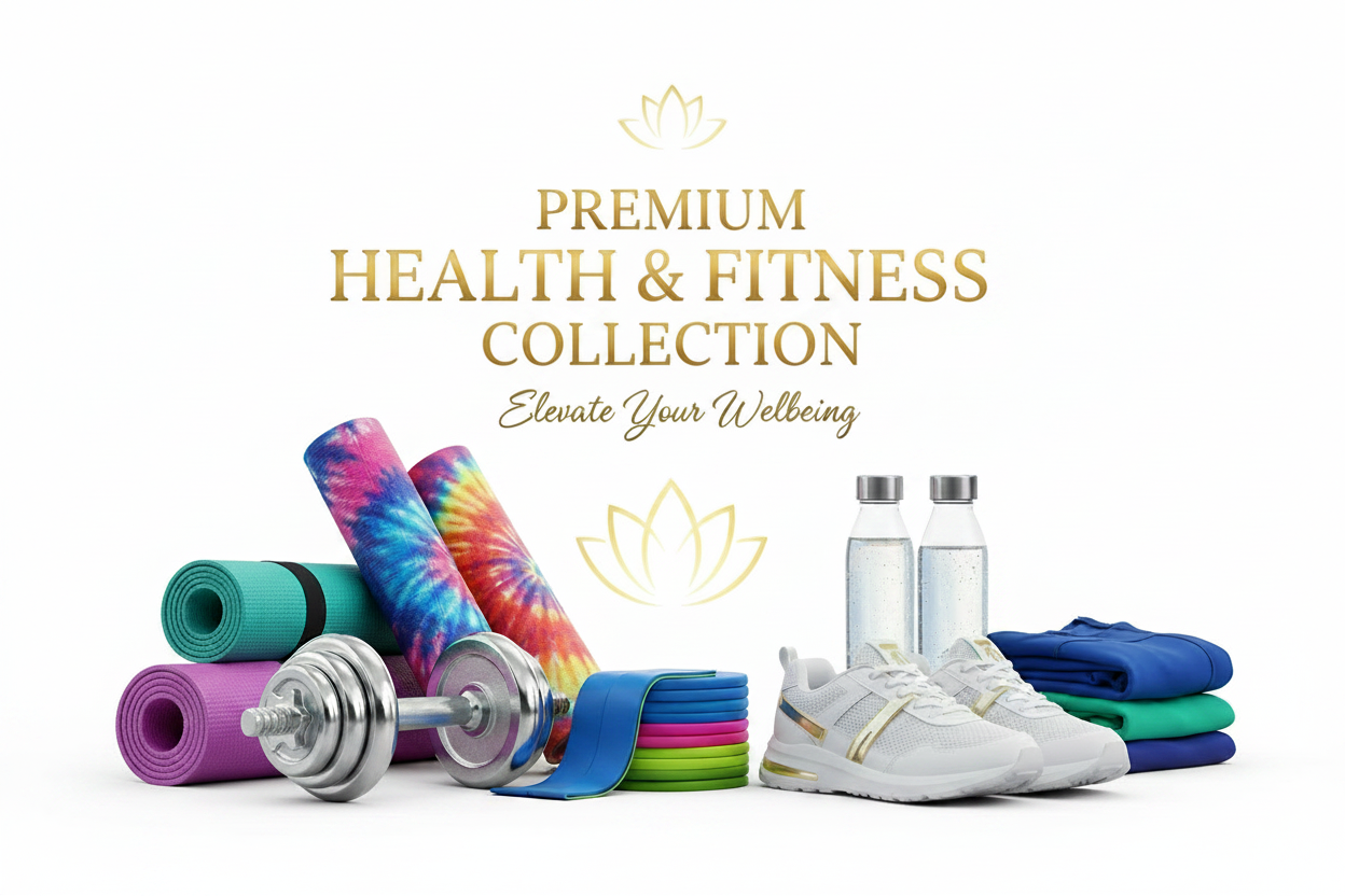 Health and Fitness Plain Background Banner