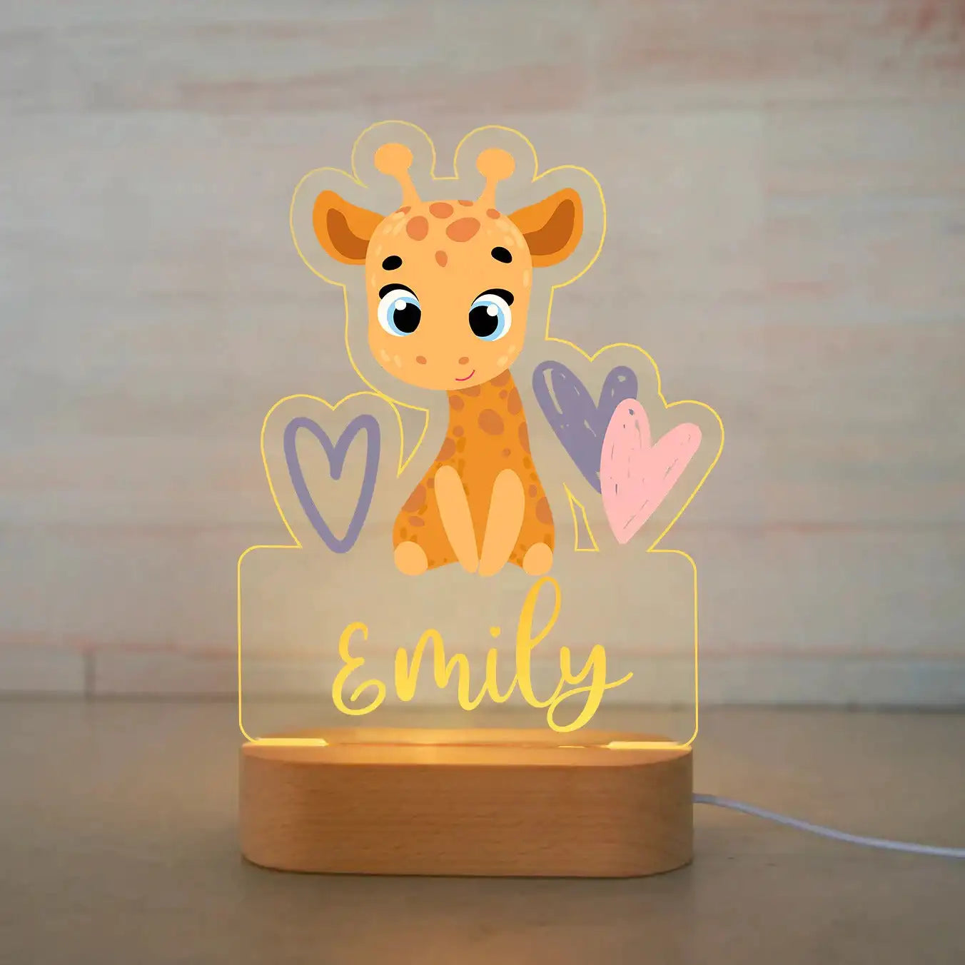 Custom Name Animal Night Light for Kids