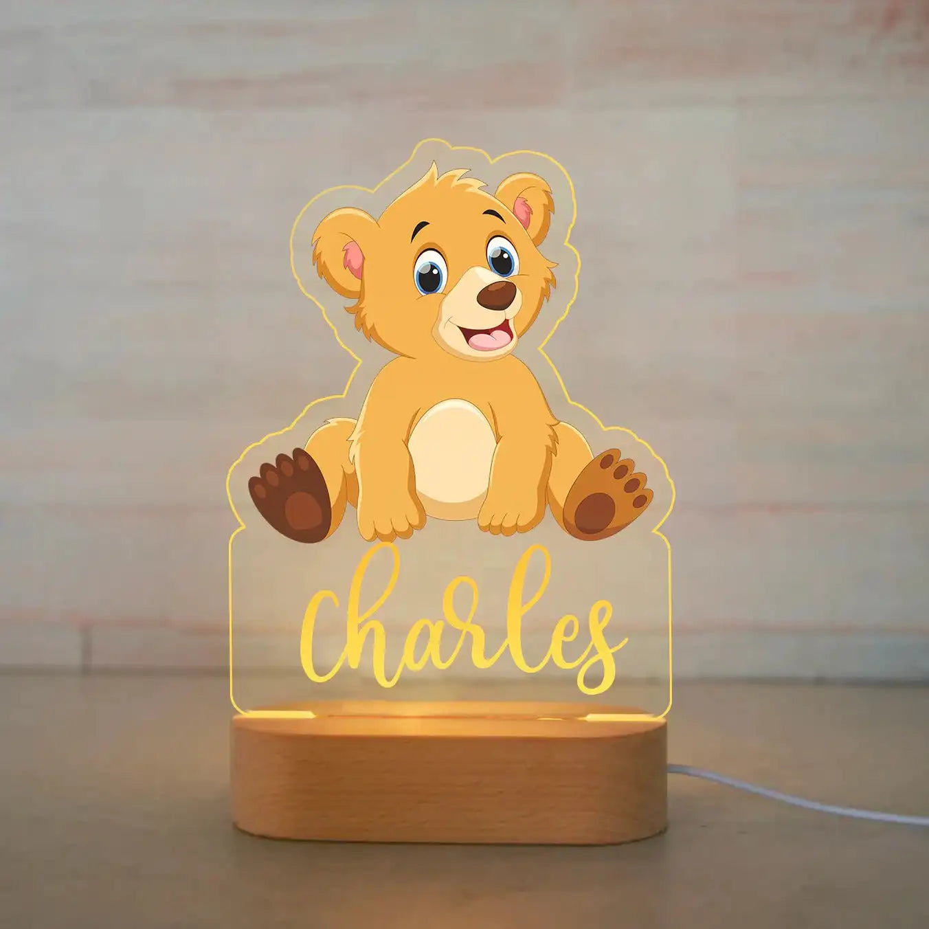 Custom Name Animal Night Light for Kids