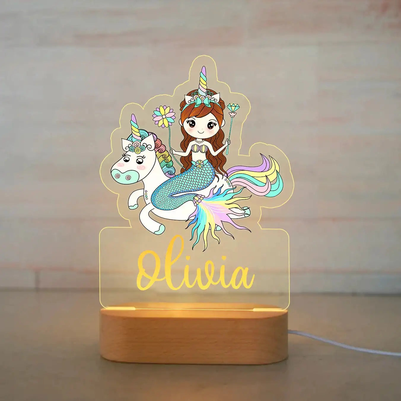 Custom Name Animal Night Light for Kids