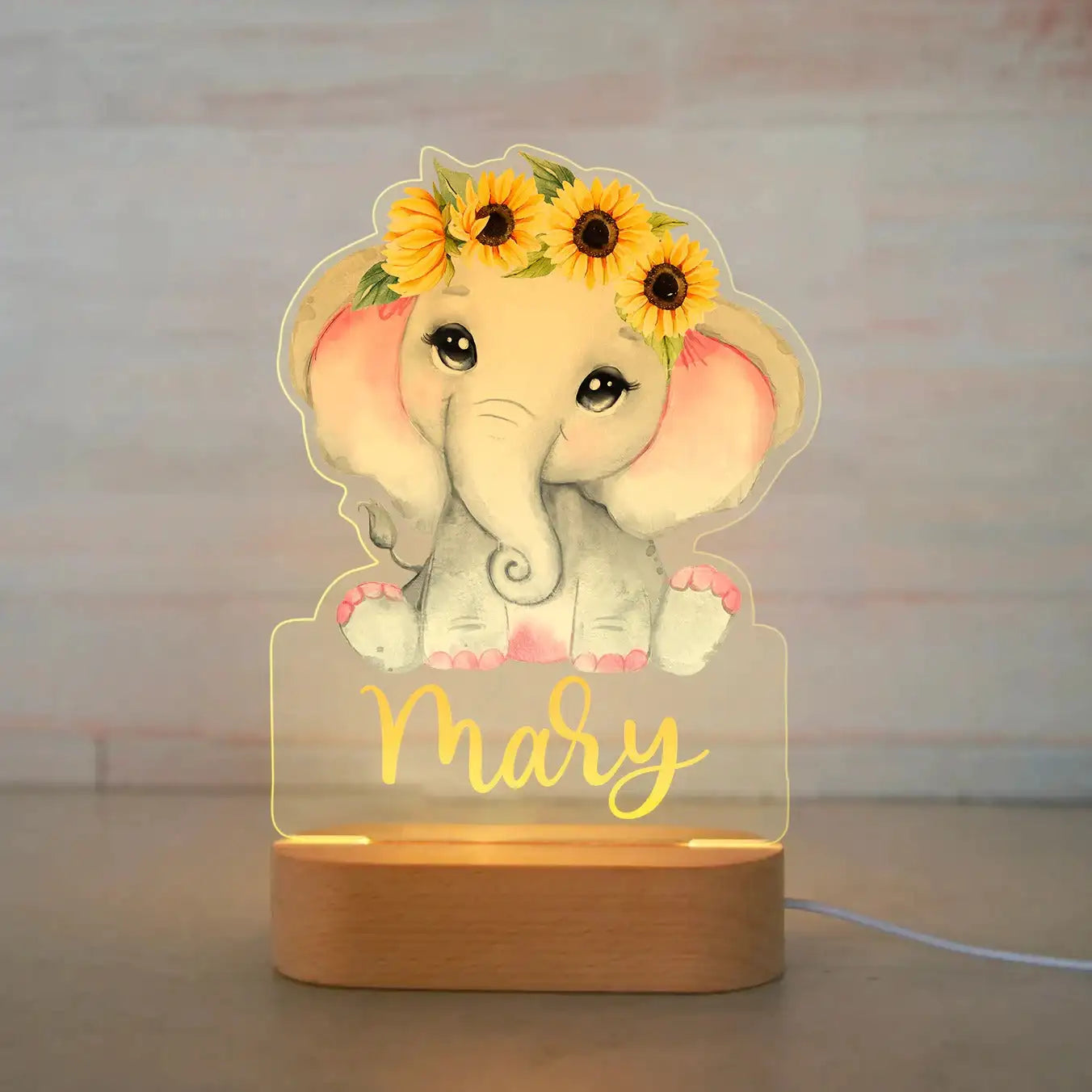 Custom Name Animal Night Light for Kids