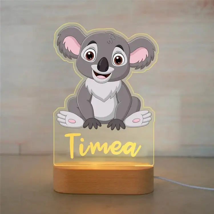 Custom Name Animal Night Light for Kids