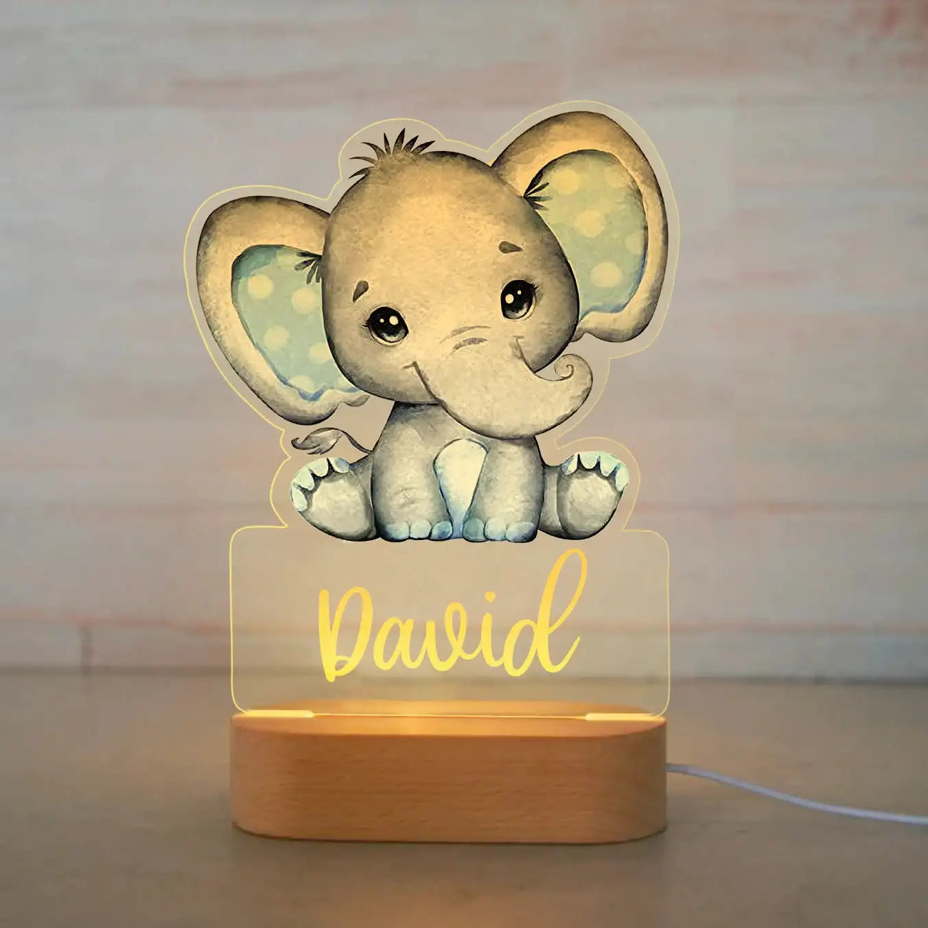 Custom Name Animal Night Light for Kids