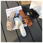 DONLEE QUEEN Women Brand Slippers Summer Slides Open Toe Flat Casual Shoes Leisure Sandal Female Beach Flip Flops Big Size 35-41