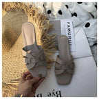 DONLEE QUEEN Women Brand Slippers Summer Slides Open Toe Flat Casual Shoes Leisure Sandal Female Beach Flip Flops Big Size 35-41