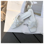 DONLEE QUEEN Women Brand Slippers Summer Slides Open Toe Flat Casual Shoes Leisure Sandal Female Beach Flip Flops Big Size 35-41