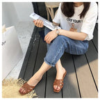 DONLEE QUEEN Women Brand Slippers Summer Slides Open Toe Flat Casual Shoes Leisure Sandal Female Beach Flip Flops Big Size 35-41