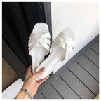 DONLEE QUEEN Women Brand Slippers Summer Slides Open Toe Flat Casual Shoes Leisure Sandal Female Beach Flip Flops Big Size 35-41