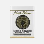 Hair Bloom Natural Jet Black Hair Color- Indigo Powder w/ Mixed Himalayan Herbs Hair Color Powder- 12 individual sachets (10 gm each)- Reusable Brush & Tray Included