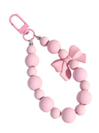 Pink Pearl Bow Keychain & Phone Chain
