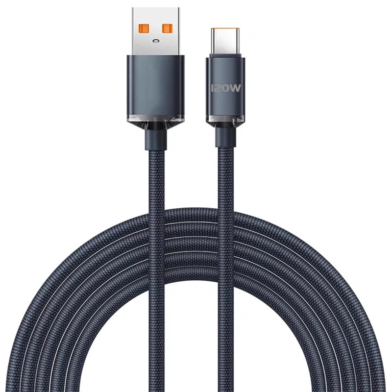 120W USB-C to USB-C Fast Charging Cable for Samsung & Android