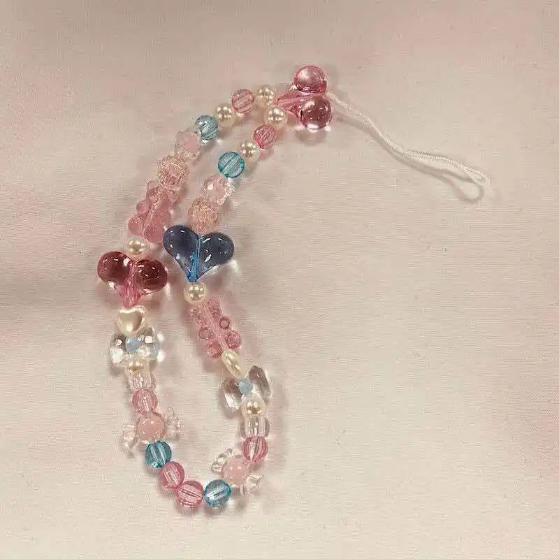 Colorful Macaron Bead Phone Lanyard