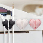 Heart-Shaped Cable Winder & Organizer Clips