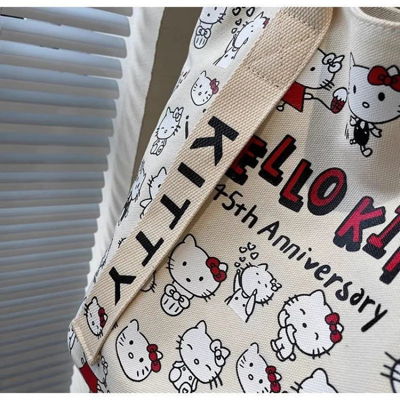 Kawaii Sanrio Hello Kitty Canvas Shoulder Bag