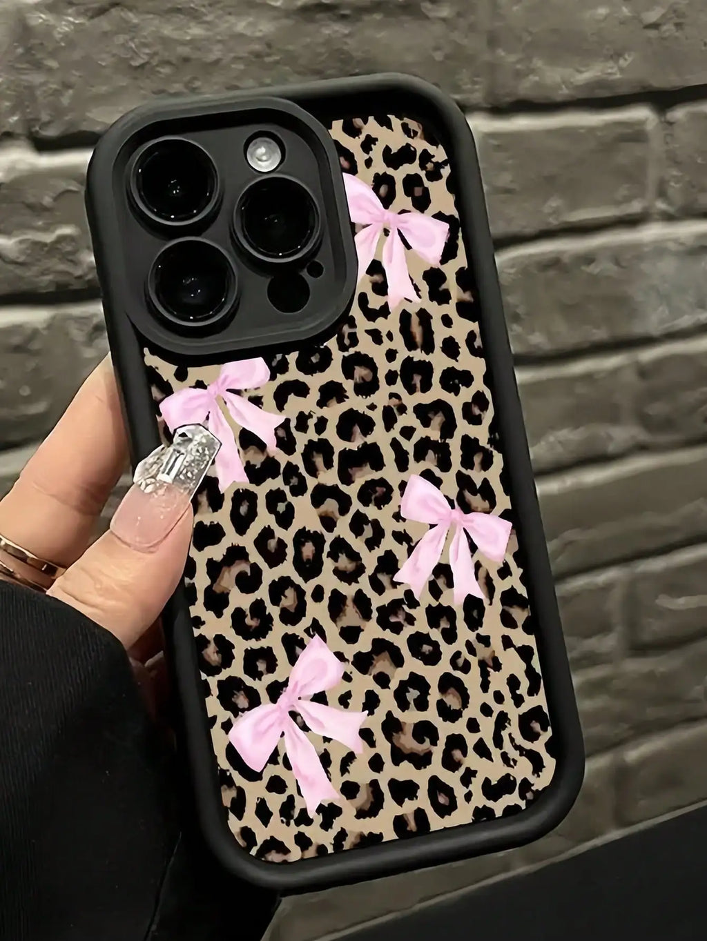 Leopard Print Bow iPhone Case – Shockproof