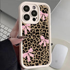 Leopard Print Bow iPhone Case – Shockproof