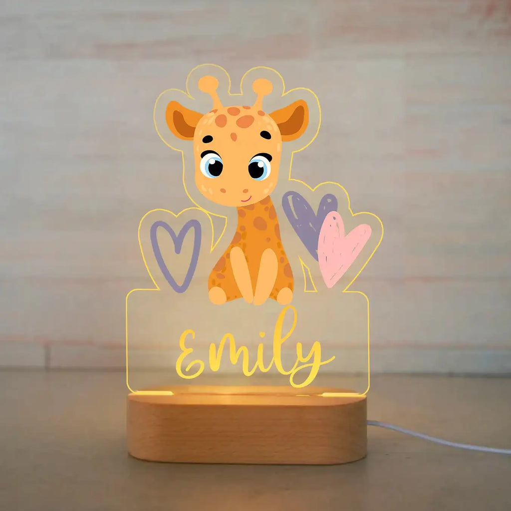 Custom Name Animal Night Light for Kids