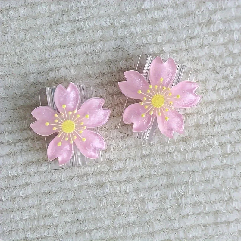 2pcs Cartoon Cable Protector Cute Flowers USB Charger Protector Cable Organizer Kawaii Data Line Cord Cable Winder For iPhone