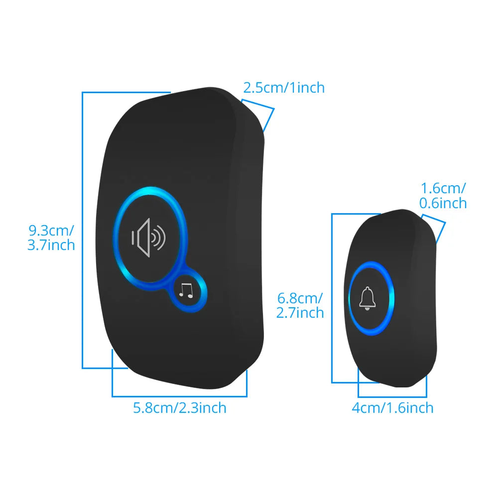 Wireless Doorbell Kit – Waterproof with Plug-In Receiver