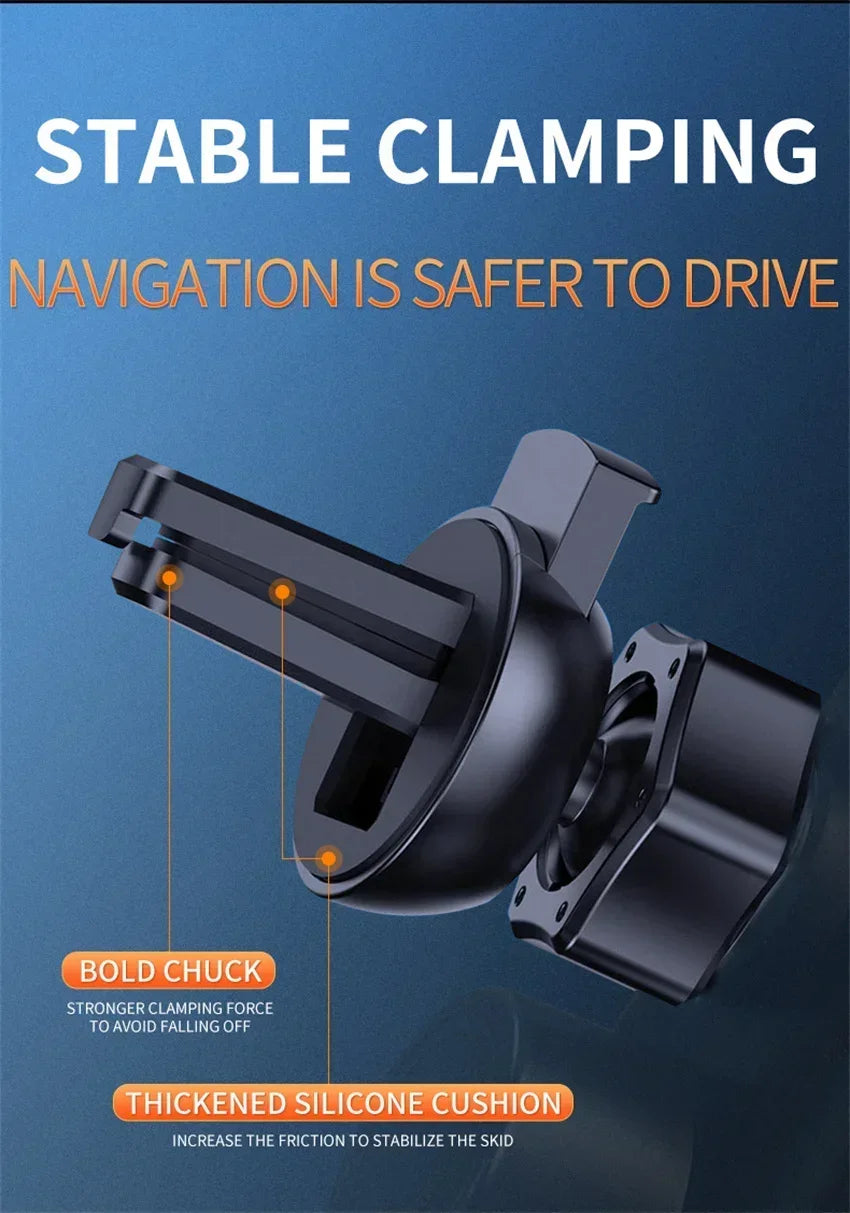 VIKEFON 15W Wireless Car Charger Mount Automatic Phone Holder for iPhone Samsung Fast Charging Magnetic Infrared Induction