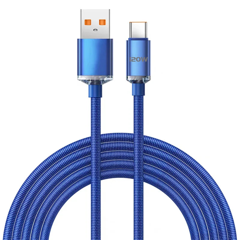 120W USB-C to USB-C Fast Charging Cable for Samsung & Android