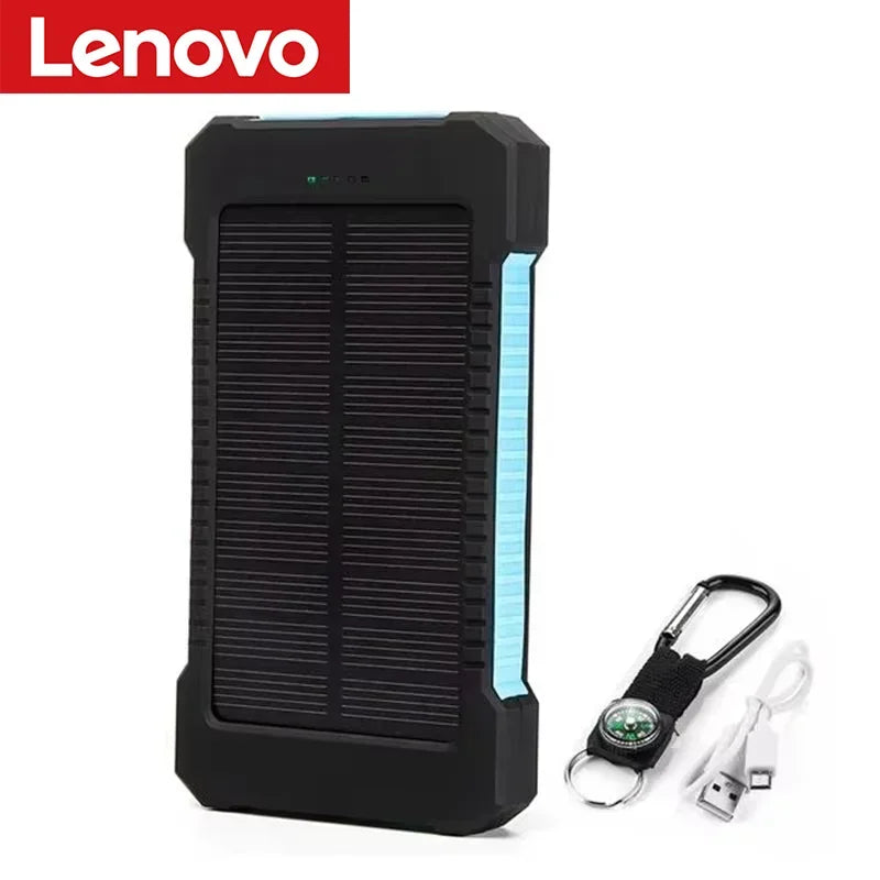 Lenovo Solar Power Bank – Large Capacity Fast Charger