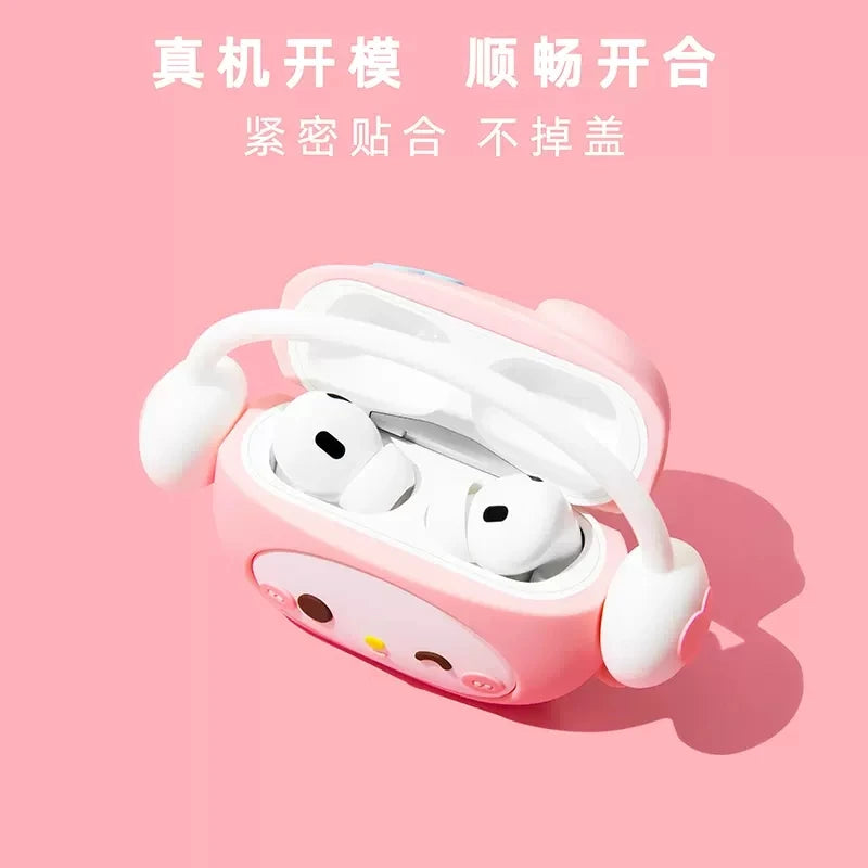 KT Kuromi Melody Silicone Earphone Case for Airpods 1/2/3/4 Pro/Pro 2/Pro 3 - Protective Cover Accessory