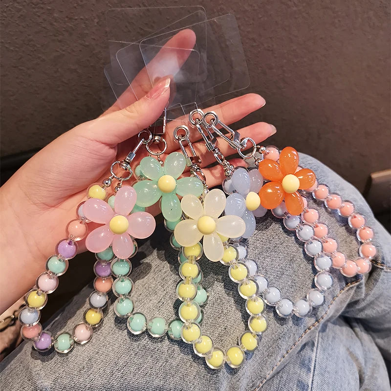 Colorful Macaron Bead Phone Lanyard