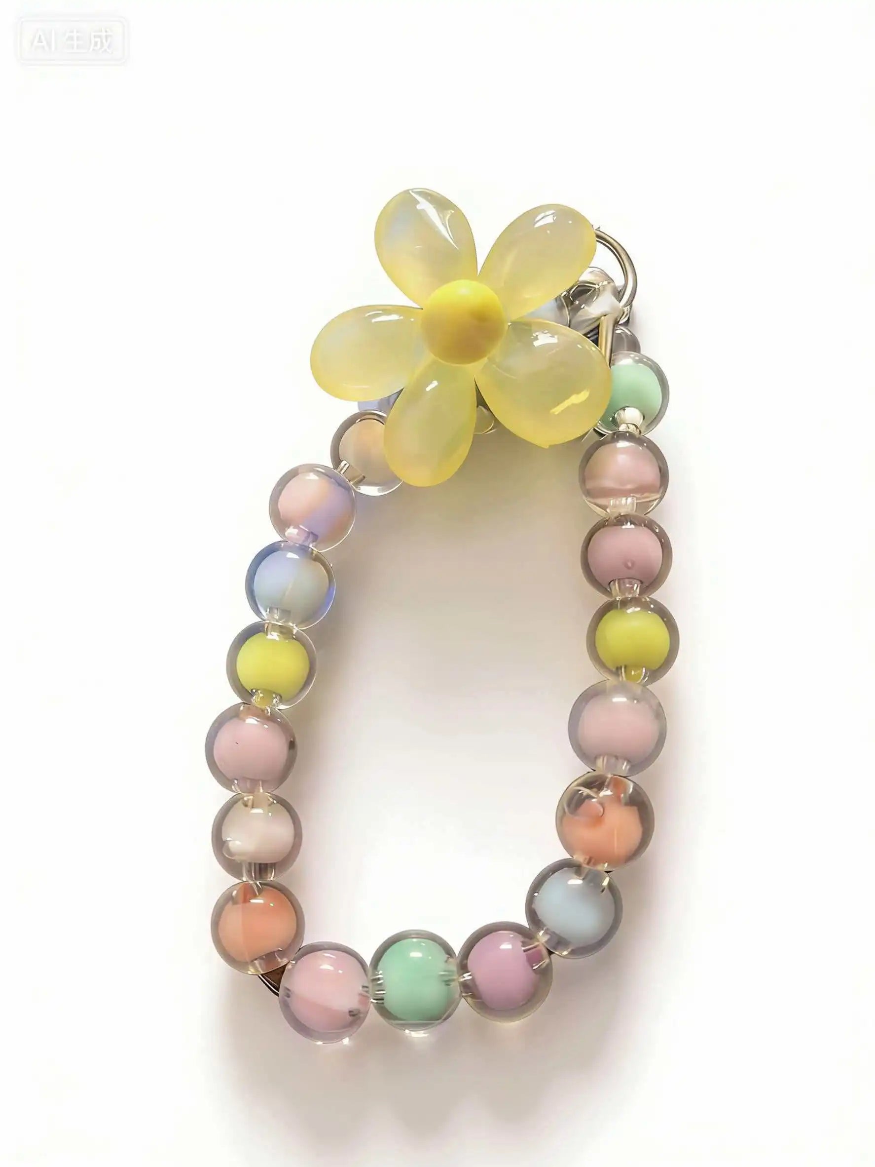 Colorful Macaron Bead Phone Lanyard