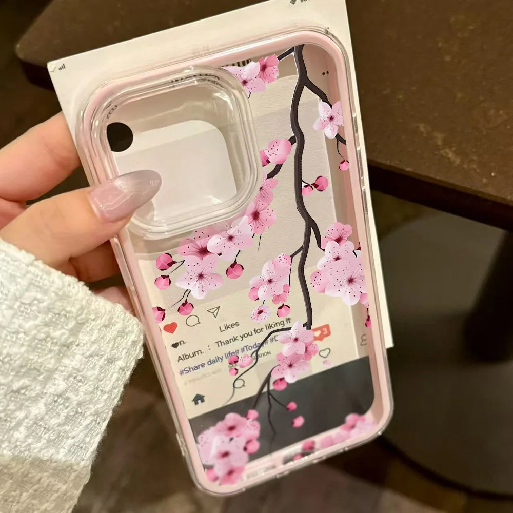 2-in-1 Candy Color Flower iPhone Case – Soft TPU Cover