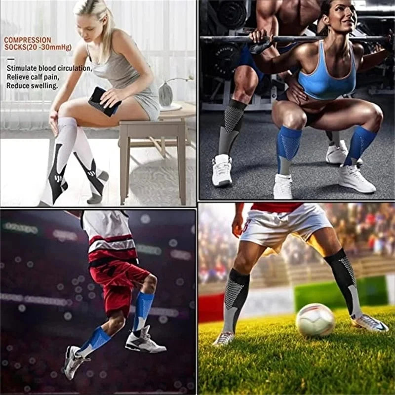 Compression Socks Running Socks Football Hiking Cycling Sports Socks Medical Blood Circulation Anti Fatigue Pregnancy Swelling