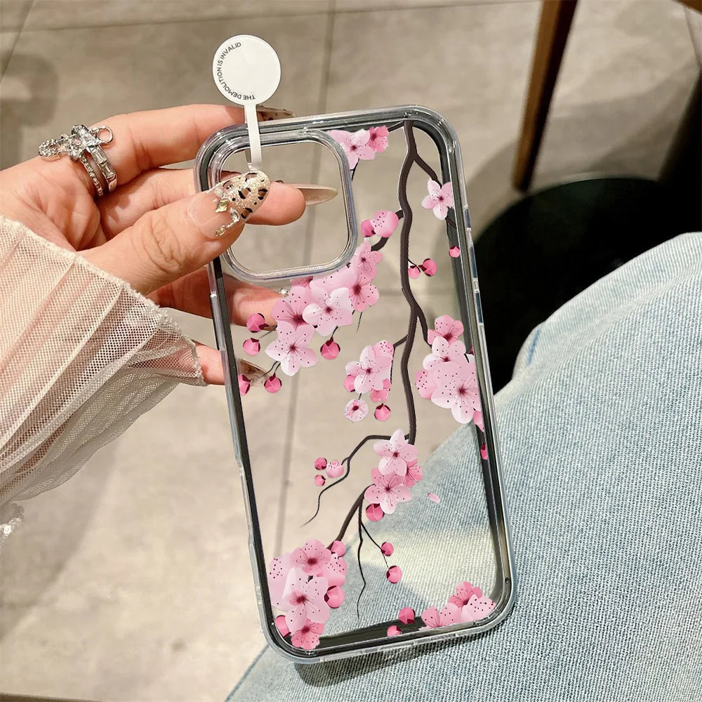 2-in-1 Candy Color Flower iPhone Case – Soft TPU Cover