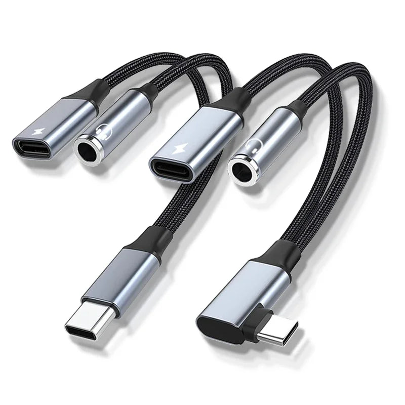 USB-C to 3.5mm Headphone Jack Adapter with PD 60W