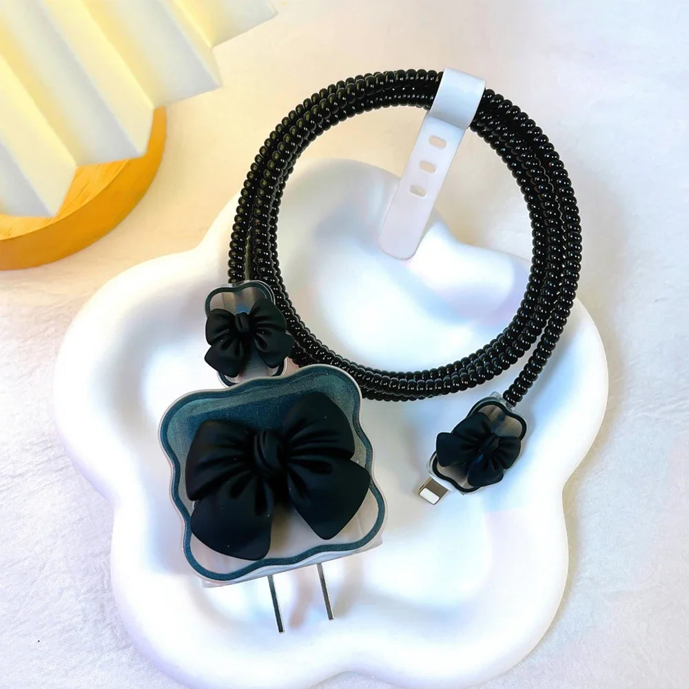 Charger Protector Cable Organiser for IPhone 15 14 11 13 18W 20W Charging Protection Cover Data Cable Management Cord Winder Kit