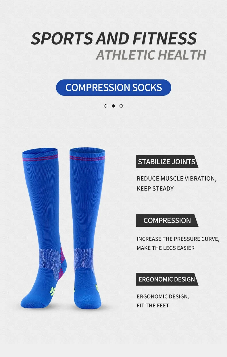 Compression Socks Running Socks Football Hiking Cycling Sports Socks Medical Blood Circulation Anti Fatigue Pregnancy Swelling