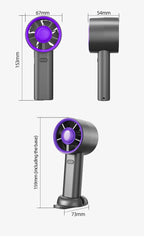 Mini Handheld Fan With Power Display 100 Wind Speeds  Personal Highspeed Fan Rechargeable Mute Handheld Fan Air Calculating Fan
