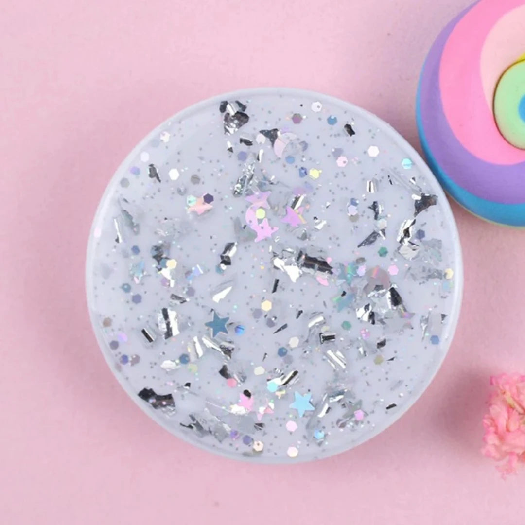 Round Glitter Phone Ring Holder Grip