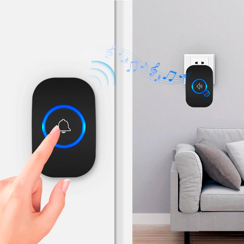 Wireless Doorbell Kit – Waterproof with Plug-In Receiver