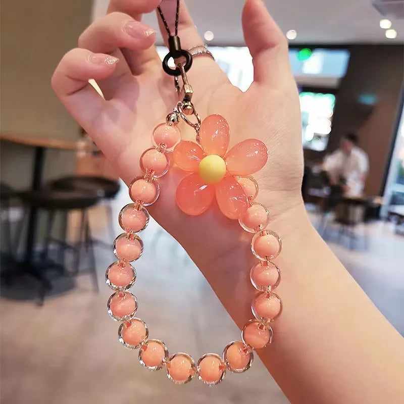 Colorful Macaron Bead Phone Lanyard