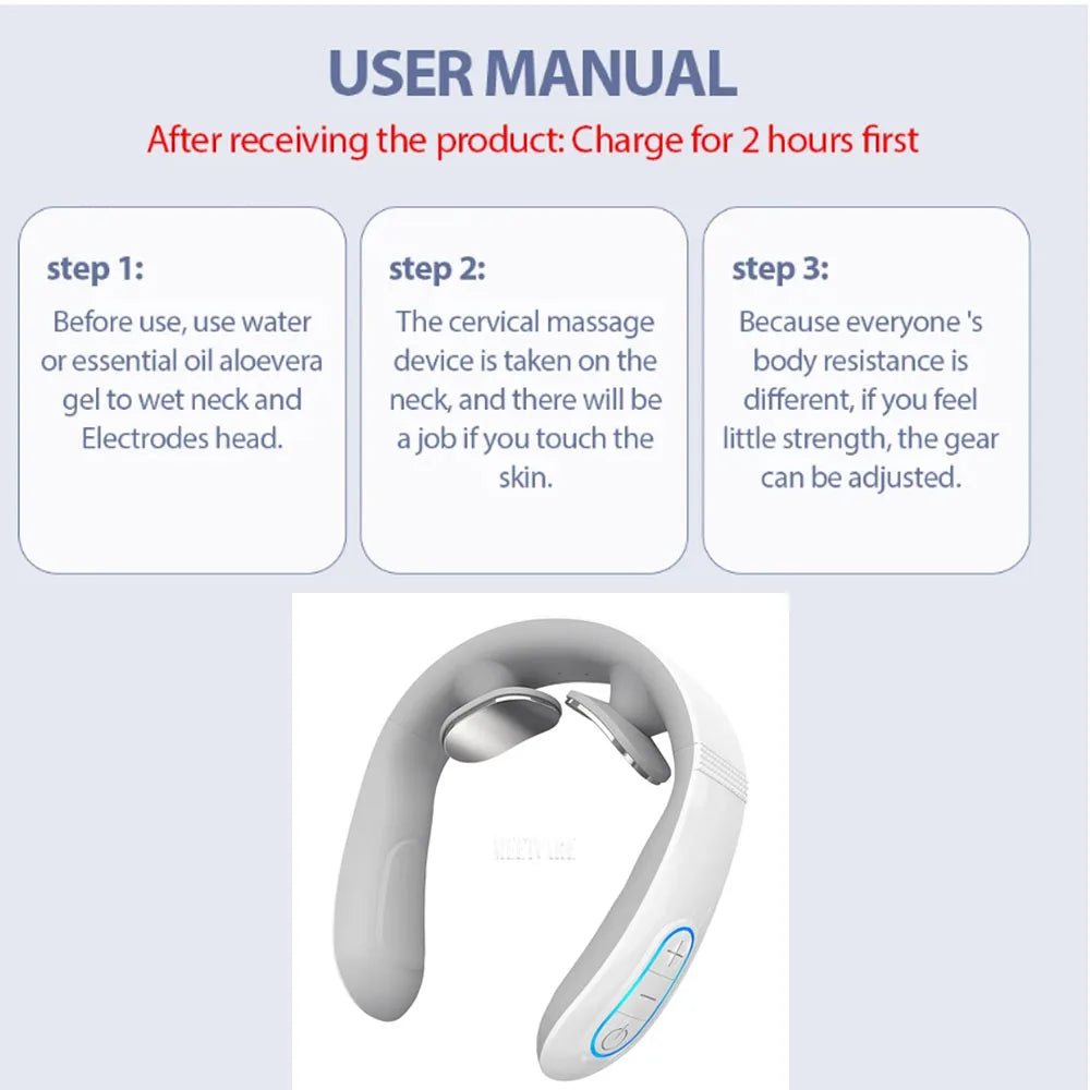 Electric Pulse Neck Massager – TENS Cervical Relief