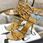 Eilyken Summer Street Style Ankle Strap Open Toe Narrow Band Women Sandals Thin High Heels Stripper Sexy Banquet Shoes