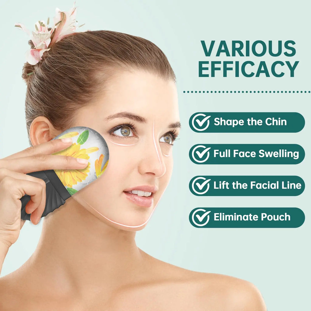Ice Face Roller & Gua Sha Skincare Set