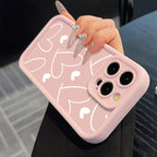 Pink Heart-Shaped Cute iPhone Case