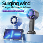 Mini Handheld Fan With Power Display 100 Wind Speeds  Personal Highspeed Fan Rechargeable Mute Handheld Fan Air Calculating Fan