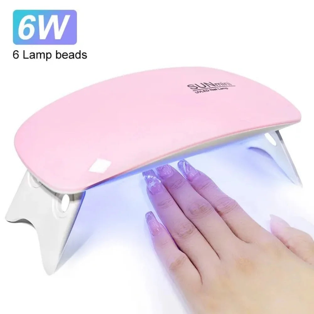 6W Foldable UV LED Nail Lamp with USB