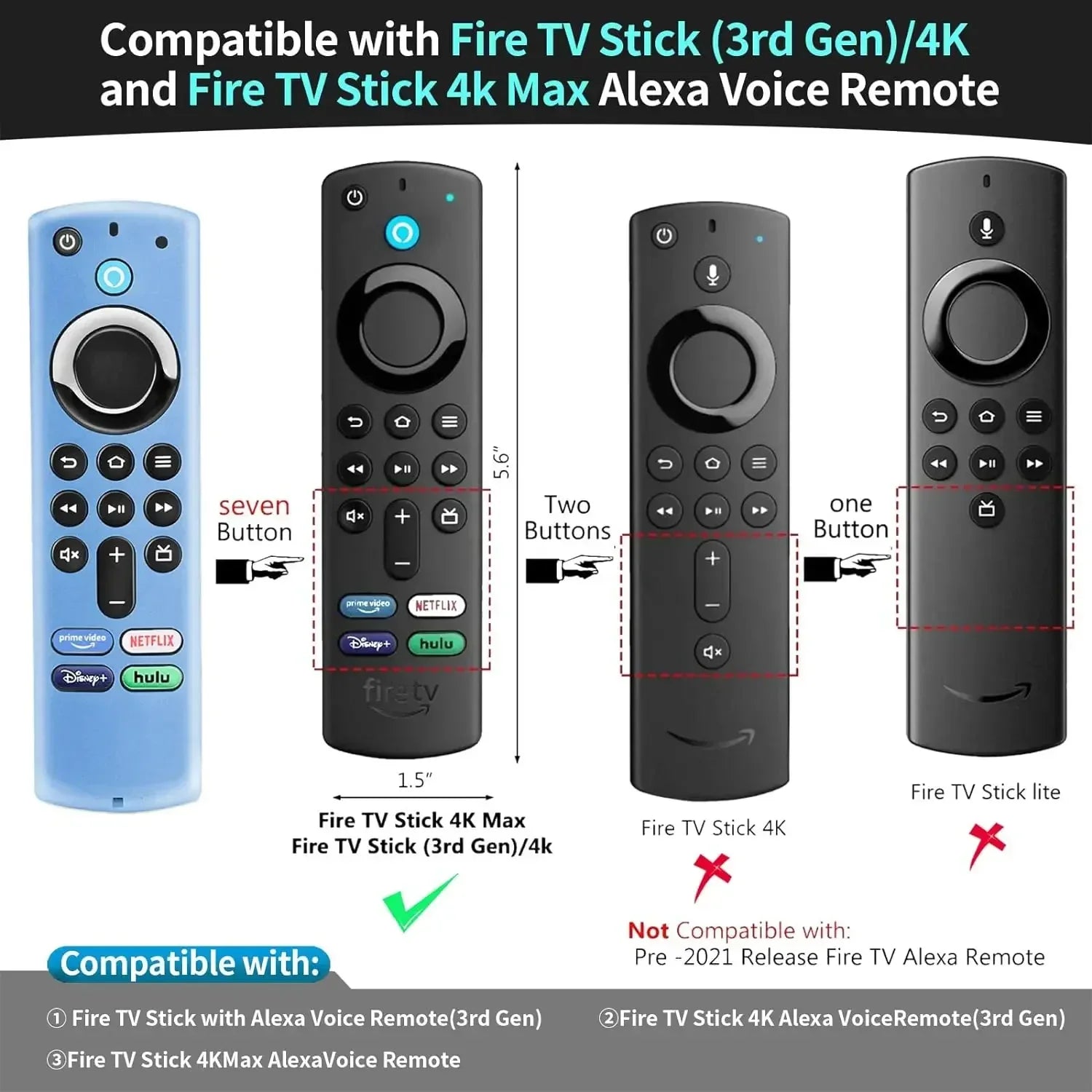 Silicone Fire Stick Remote Cover