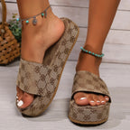 New Women Slippers Summer Fashion Platform Sandals Thick Sole Solid Color Slippers Party Party Women Beach Sandals Slides Women
