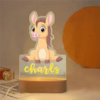 Custom Name Animal Night Light for Kids