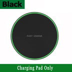 LED Fast Wireless Charging Stand Universal Charger Dock Pad for iPhone 17 16 15-8 Series Samsung S24/S23/S22/S21 Xiaomi Huawei