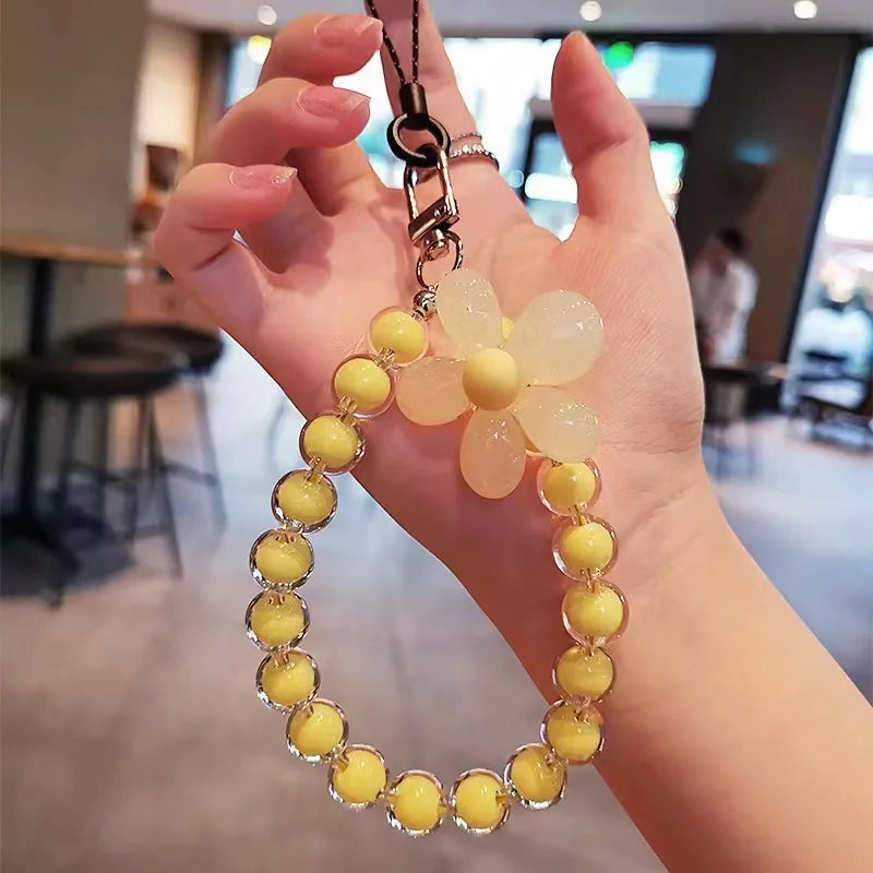 Colorful Macaron Bead Phone Lanyard